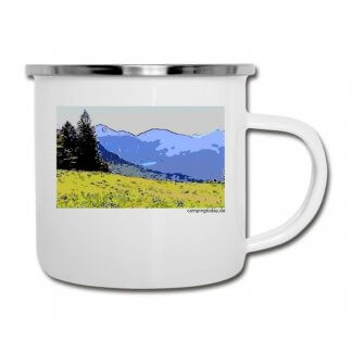 Emaille-Tasse „Bergwelt“