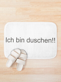 Badematte "Ich bin duschen!!" (86 x 53 cm)